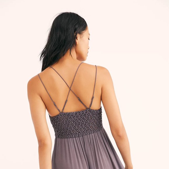 NWT Free People One Gray Adella Slip Dress Small - Picture 3 of 4